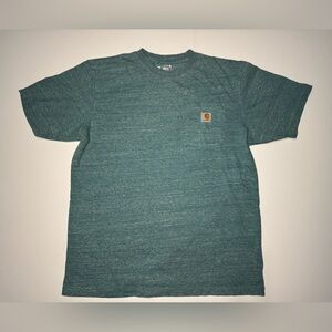 Carhartt Men’s Med Loose Fit Pocket Tee Light Blue Short‑Sleeve Workwear